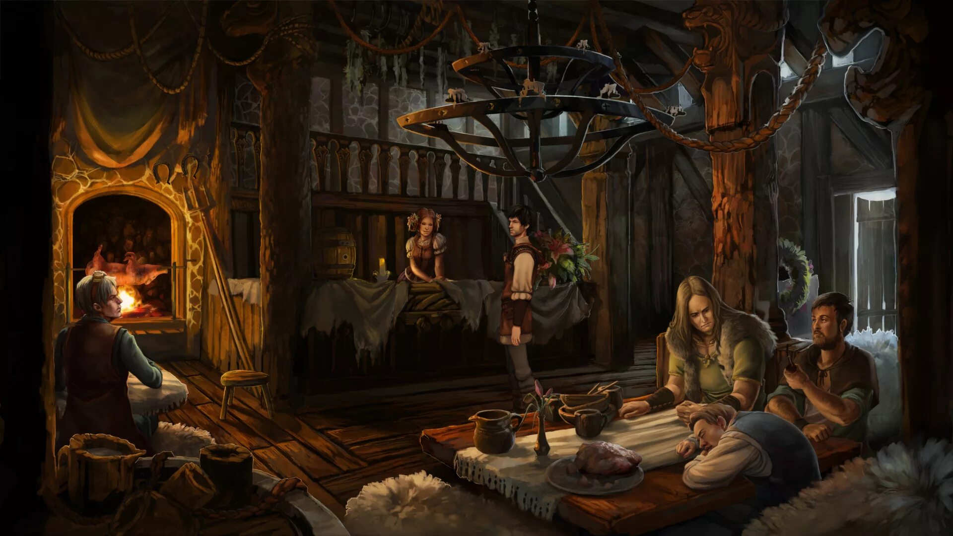 Таверна с проблемами 2. The dark eye: memoria. the dark eye chains of satinav нури. постоялый двор фэнтези арт. дарк фэнтези таверна арт.