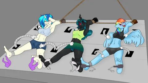 ...rainbow dash, vinyl scratch, changeling, changeling queen, pegasus, unic...