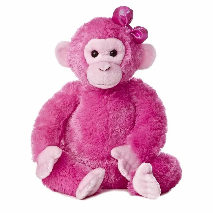 Розовая обезьяна. Игрушка розовая обезьянка. Мартышка в розовом.