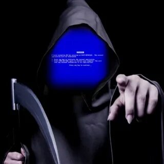 Синий экран потом черный