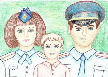 Мой папа полицейский рисунки