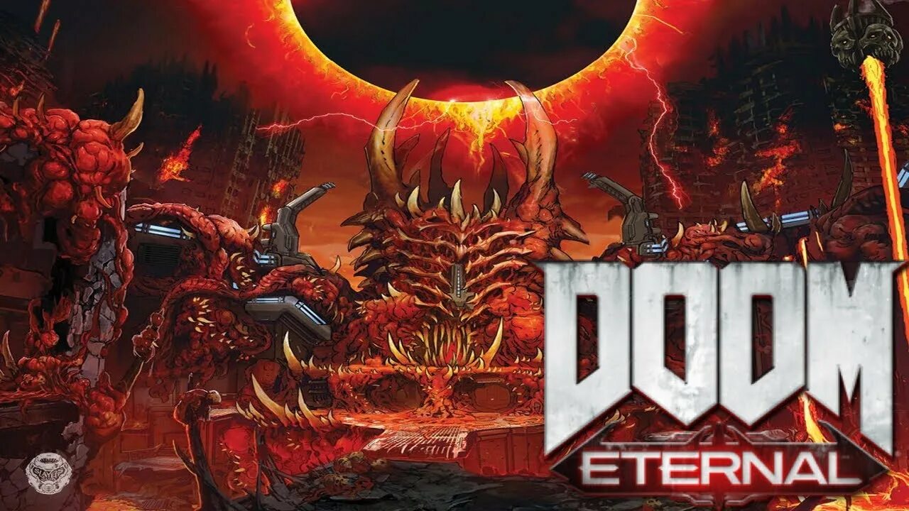 Дум скроллинг это. Doom Eternal обложка игры.