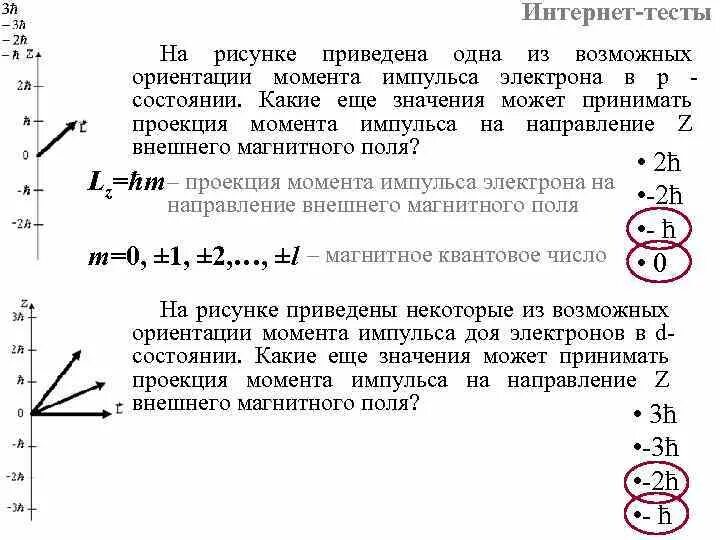 Z какое направление. Проекция магнитного момента на направление внешнего магнитного поля. проекция магнитного момента импульса. проекция момента импульса электрона. какие значения может принимать проекция момента импульса?.