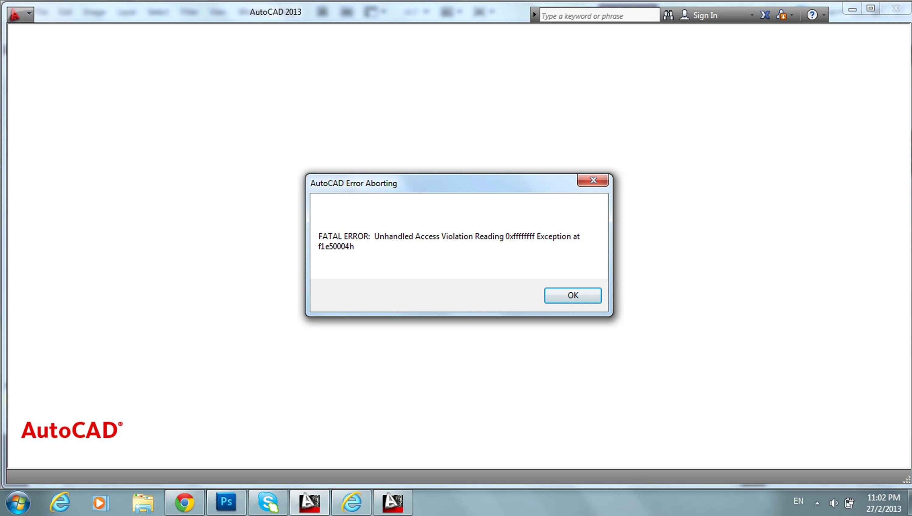 Fatal error unhandled access violation reading. Ошибка Автокад 0х0000. Фатальная ошибка. Фатал еррор Автокад. Фатальная ошибка в автокаде.