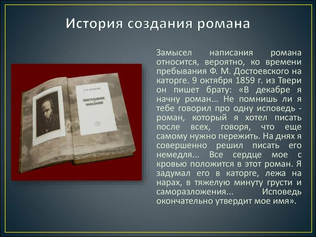 Интересные история создания. История создания преступления и наказания Достоевского.