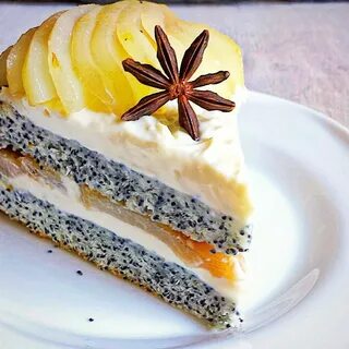 Торт с маковым безе