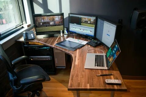 Imgur Office Layout, Home Office Setup, Office Workspace, Home Office Desig...