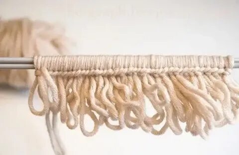 Вязаный шарф бахрома