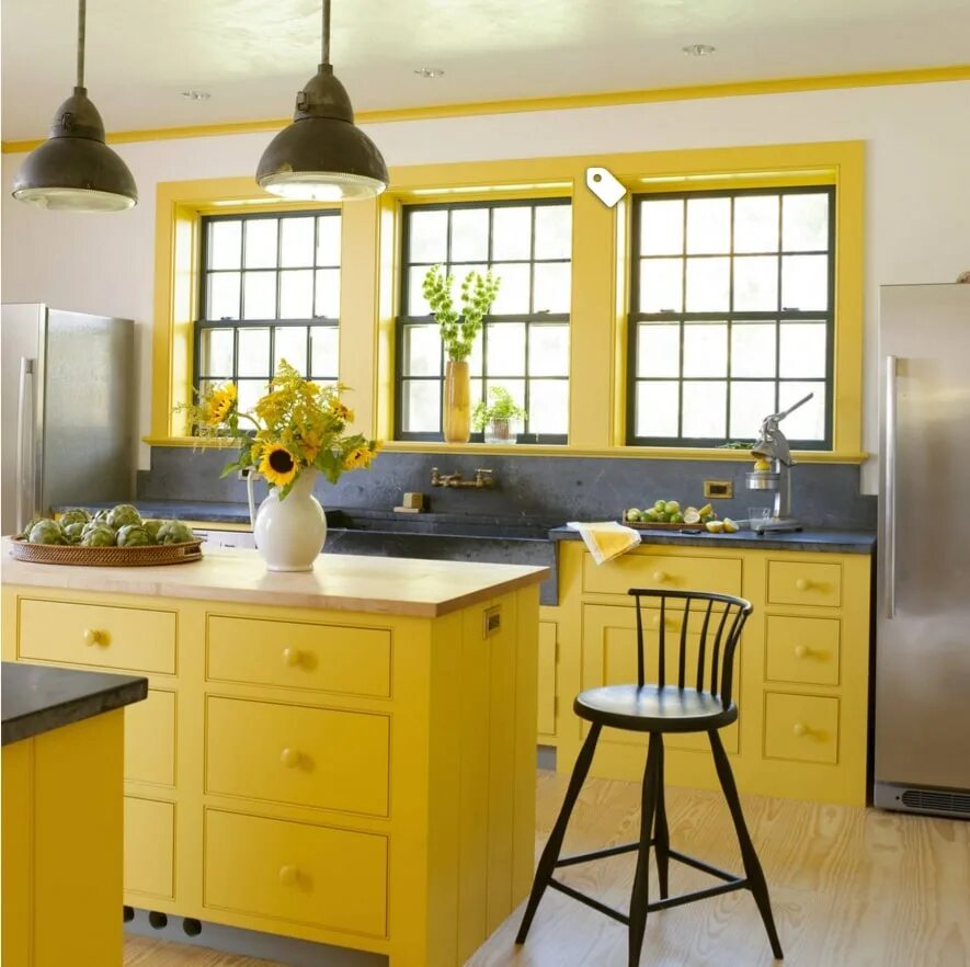 Желтая кухня дизайн. Желтые кухни. Лимонный цвет в интерьере кухни. Желтые стены на кухне. Кухня в желтом цвете.