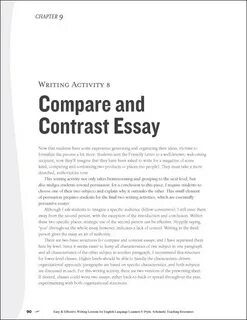 Compare and contrast essay