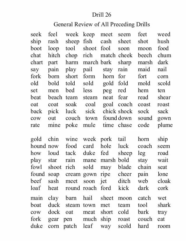 Remedial drills pdf