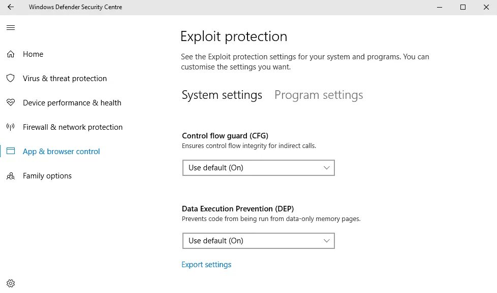 Эксплойты windows. Windows defender exploit guard. защита от эксплойтов windows 11. control flow guard windows 10 как отключить. app browser control missing from defender.