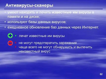 Виды антивирусов сканеров