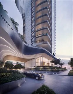 sunset Futuristic architecture, Facade architecture, Contemporary architecture
