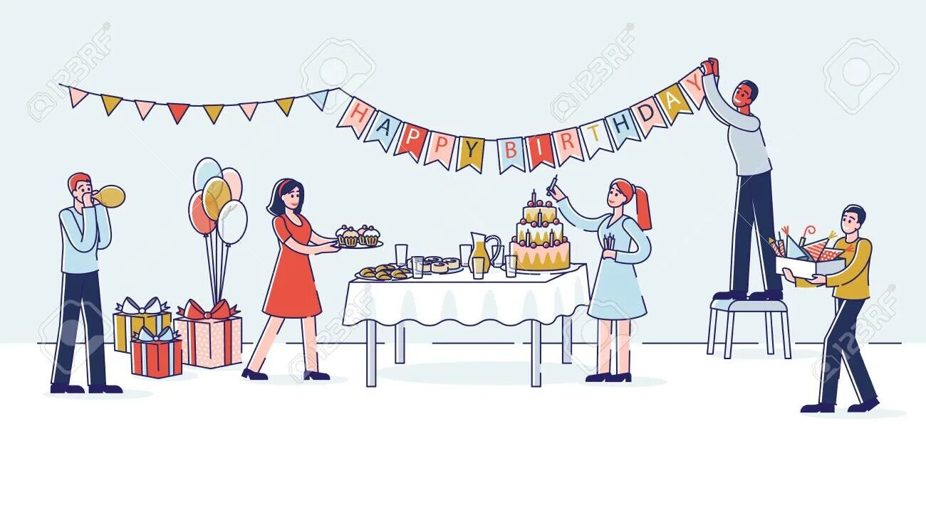 The are preparing for a party. Подготовка к дню рождения. preparing a party. днюха подготовка. party preparation.