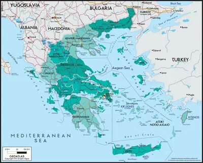 Географическая карта греции