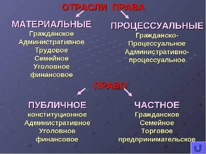 Различия материального и процессуального