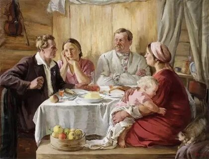 Родственники в русской семье
