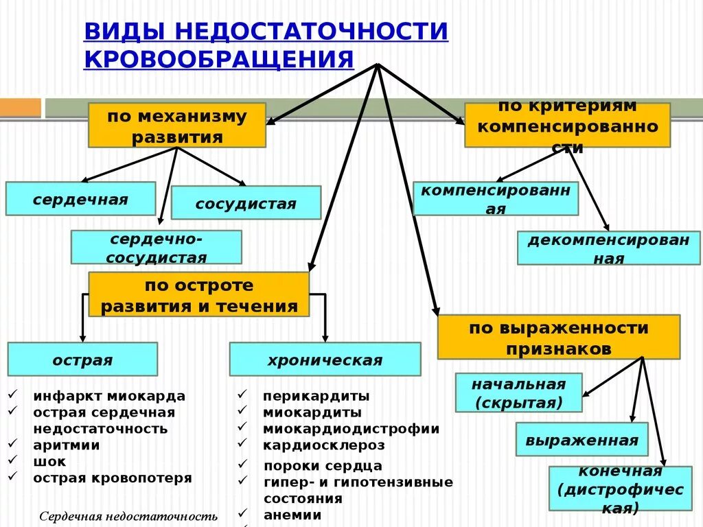 Классификация недостаточности кровообращения патофизиология. Основные причины недостаточности кровообращения патофизиология. Формы недостаточности кровообращения по механизму развития. Типы сердечной недостаточности патофизиология.