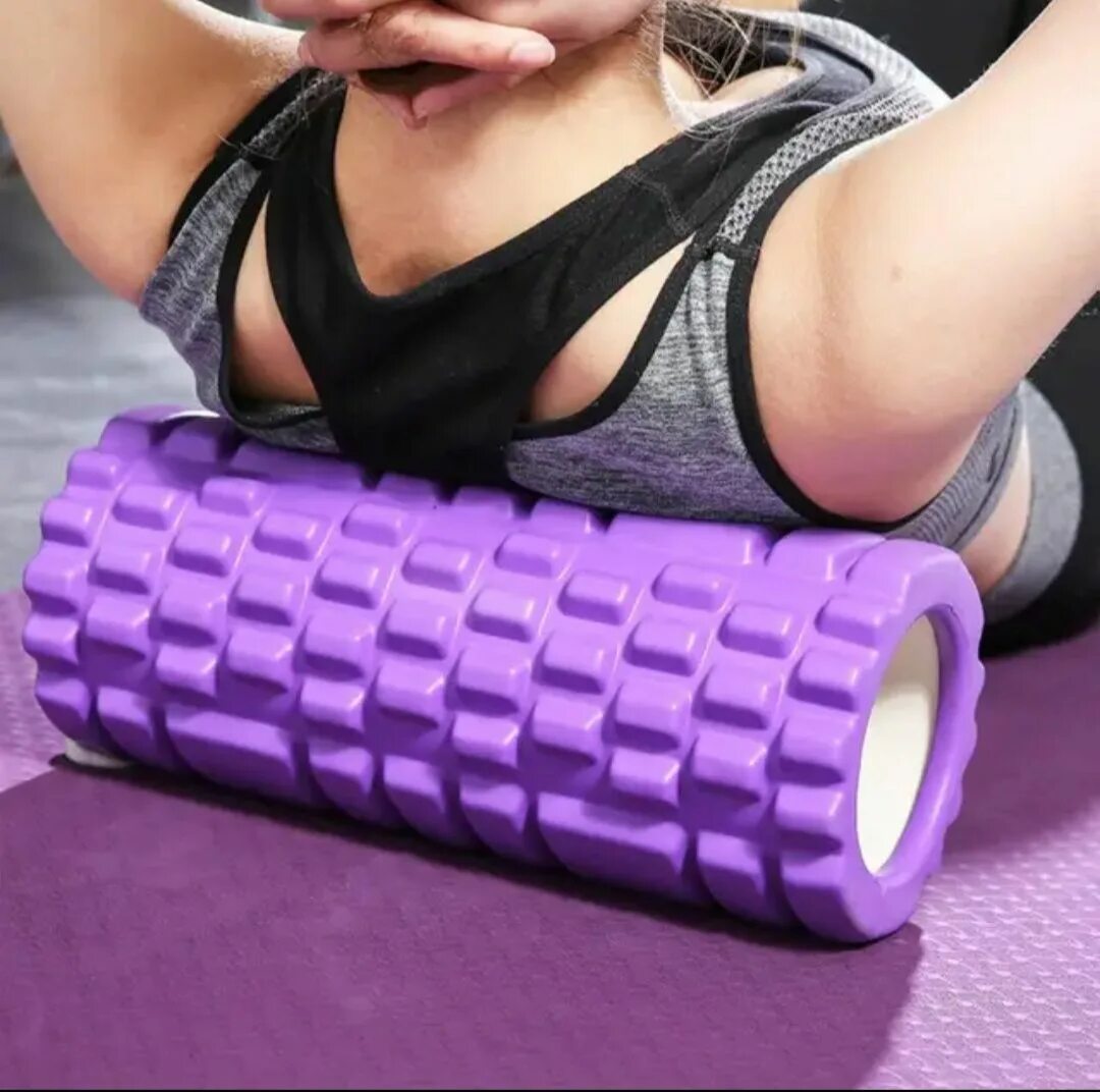 Массажный ролик для йоги и фитнеса Foam massage Roller. Массажный валик роллер массажный Фоам (Foam Roller). Массажный валик для МФР. Ролик массажный, ролл для МФР.