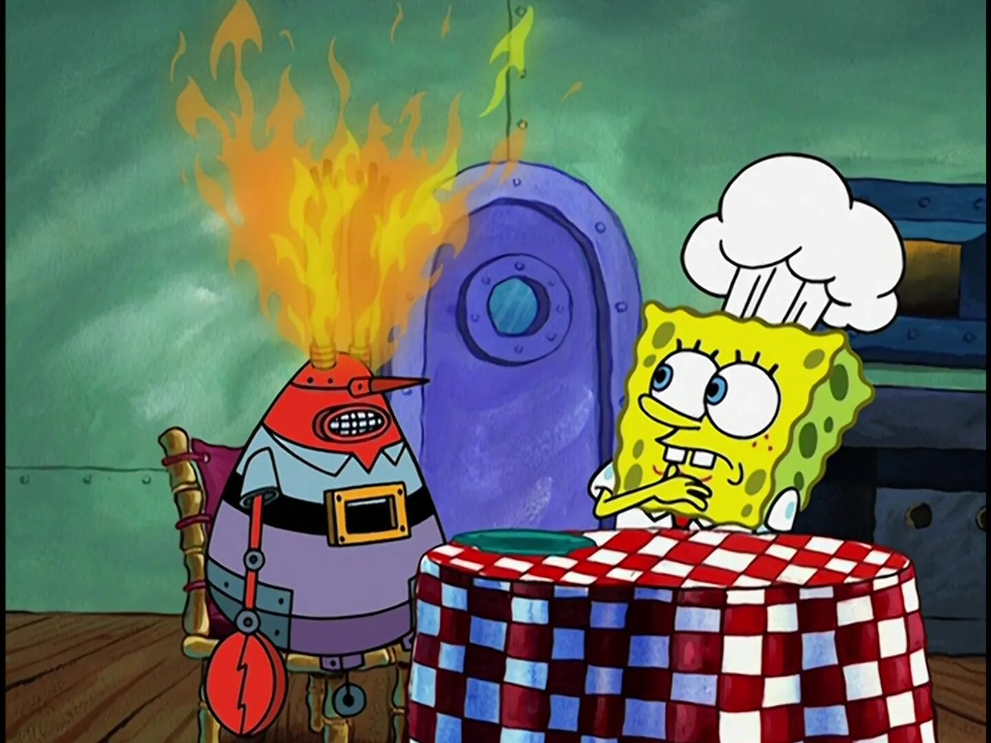 Spongebob fire