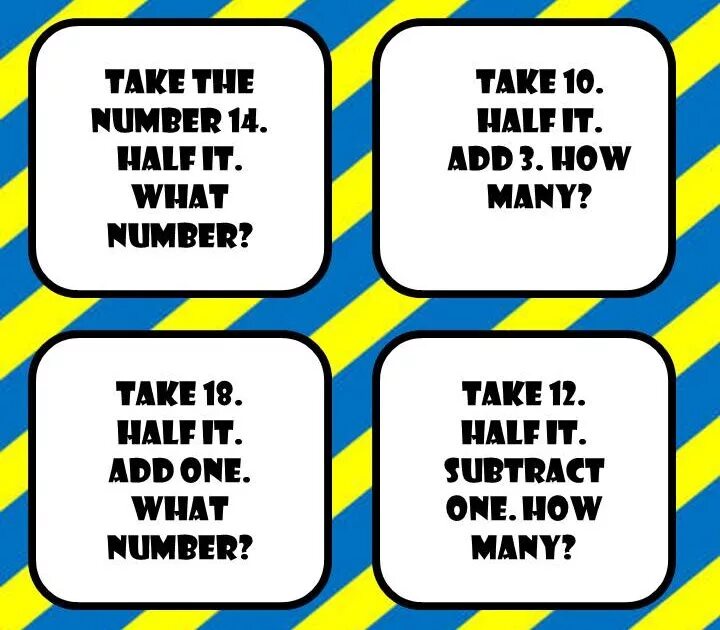 Take your number. Take your number