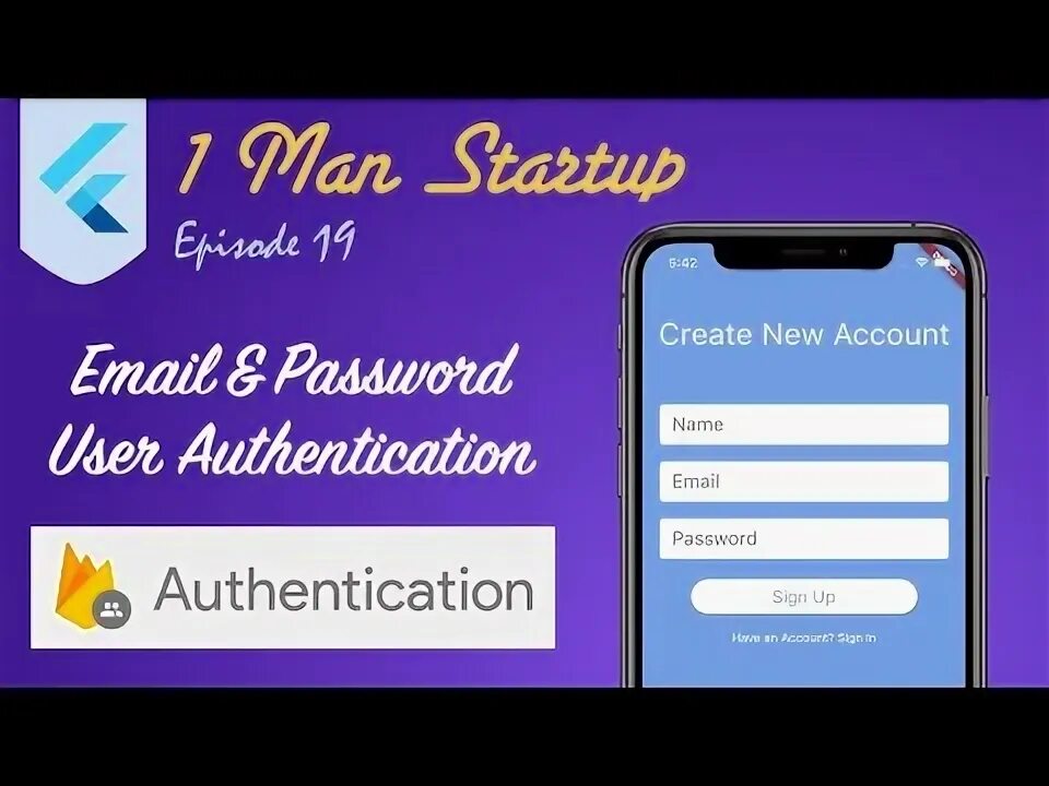 Complete authentication Flutter. Flutter sign up. Auth user password