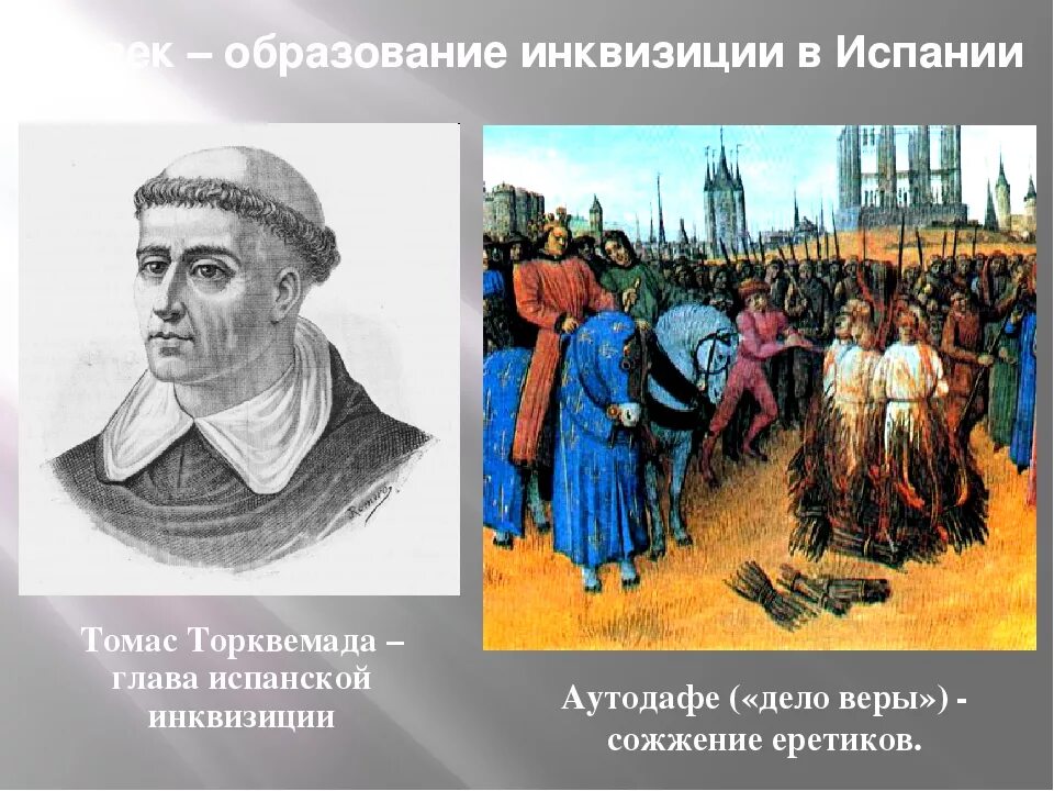 Инквизиция в испании 6 класс. Реконкиста торквемада. образование испанского королевства. образование единого испанского государства. реконкиста и инквизиция.
