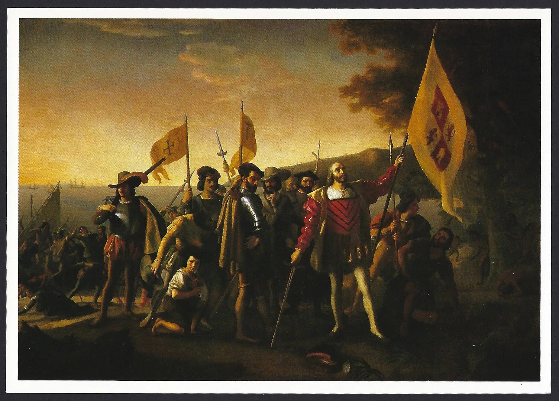 Колониальная история сша. John Vanderlyn landing of Columbus. Columbus in Painting.