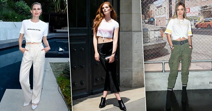 Как красиво завязать узел на футболке Wardrobe essentials black and gray Only $7.99 For latest fashion clothes visit