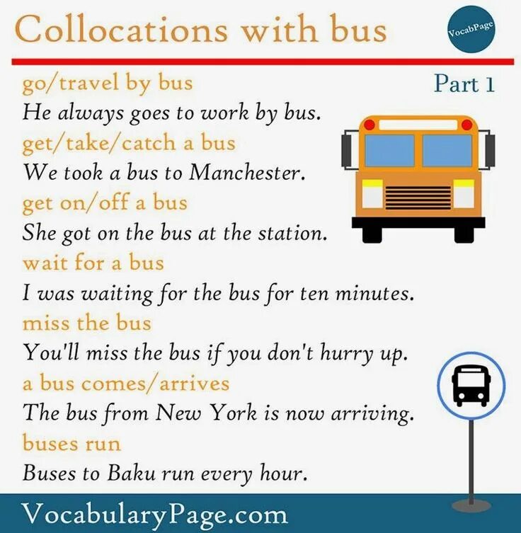 How much is the bus. Bus английский язык. Коллокации в английском. Transport Vocabulary английский. Коллокации в английском языке презентация.