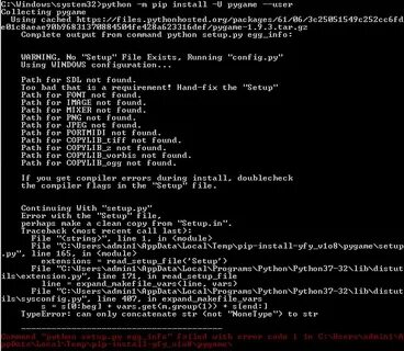 Pygame install