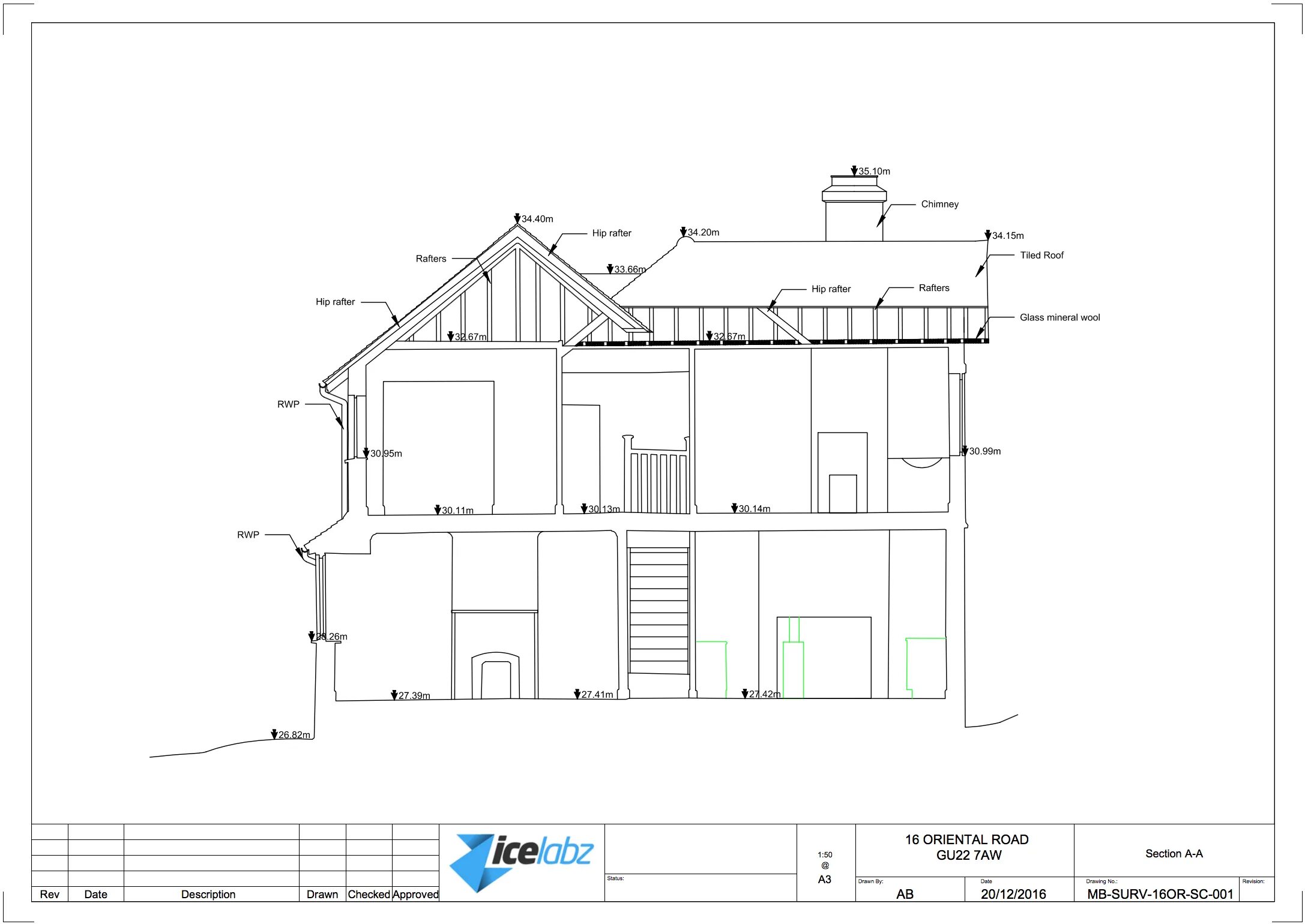 Section. Section Plan. Cross Section Plan. Elevations & Sections drawings. Cross Section House example.