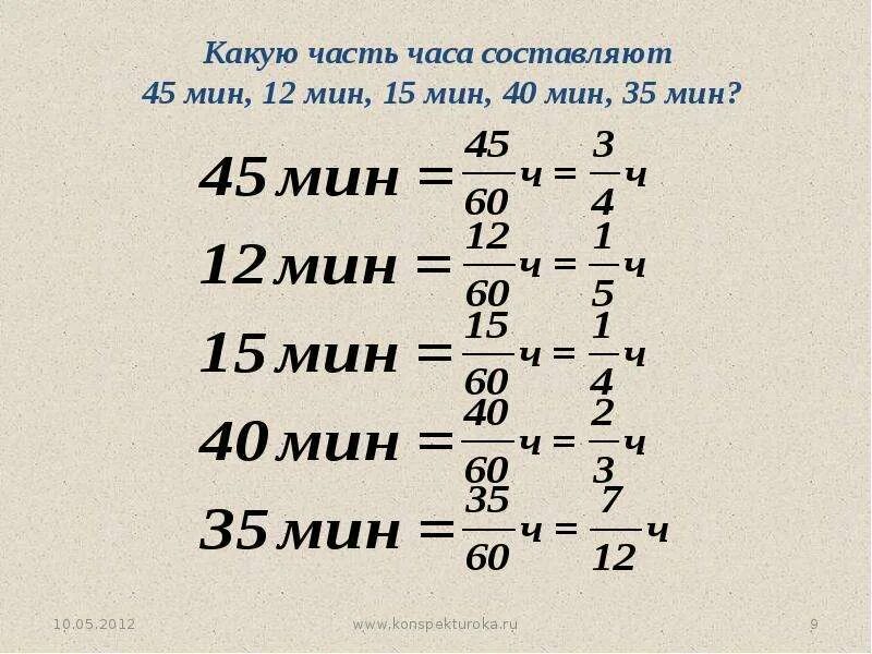 40 минут какая часть часа. Как перевести время в дробь. Перевести дробь в минуты. Дроби в часах. Какую часть часа составляет.