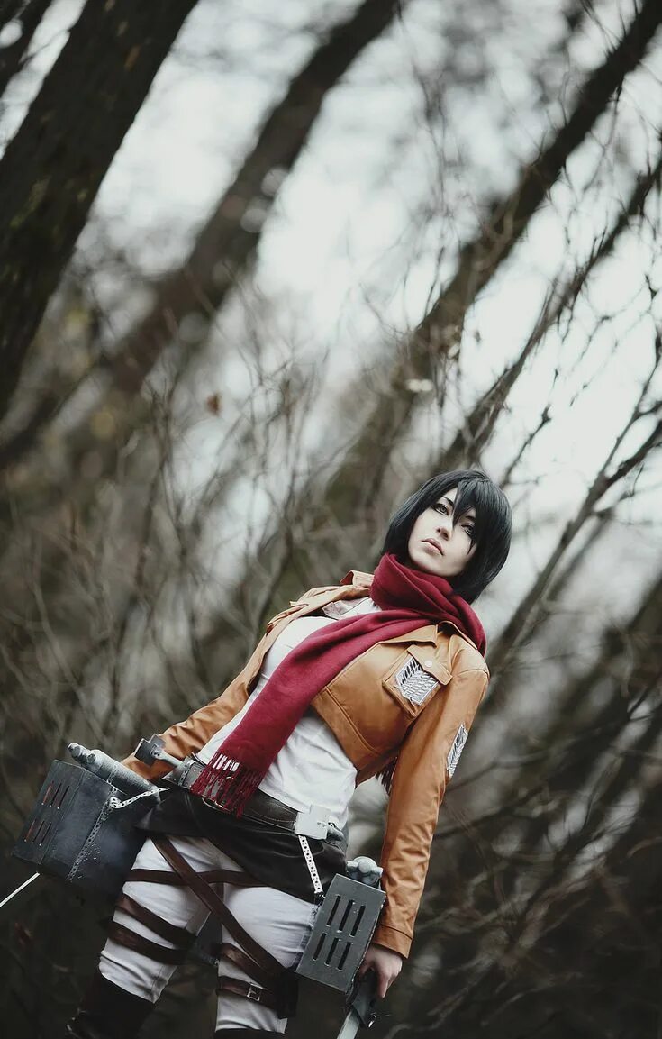 Mikasa cosplay. Микаса Аккерман.