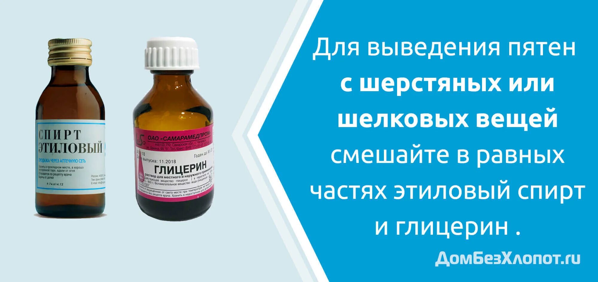 Глицерин и нашатырь. Глицерин.