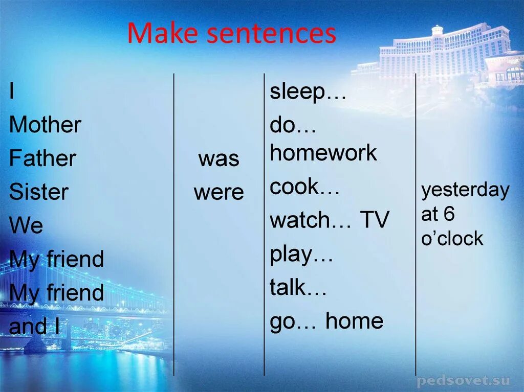 Make sentences. Was were make sentences. Make sentences 3 класс. Make sentences i was were. Make sentences with well