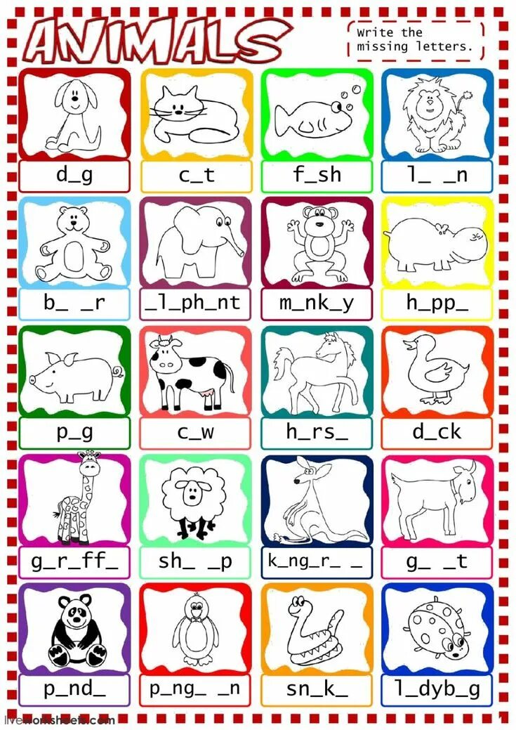 Worksheets животные. Английский упражнения animals Worksheet. Задания английский английский животные. Животные Worksheets for Kids. Interactive exercises