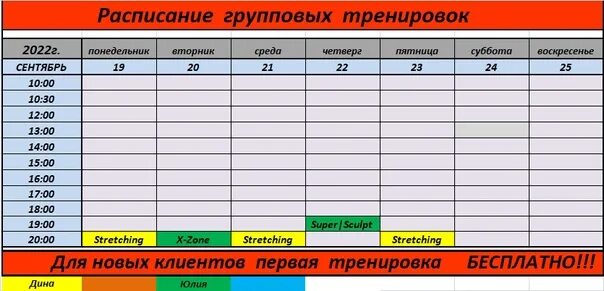 Расписание групповых тренировок. Бланк записи на групповые тренировки. Запись на групповые тренировки таблица. Расписание тренировок мой спортивный район.