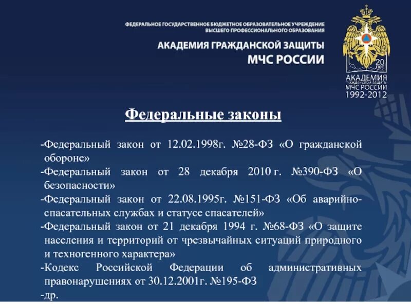 Фз от 28.12 2023. Федеральный закон о гражданской обороне. 28-ФЗ от 12.02.1998 о гражданской обороне. 5 Федеральных закононов. Номер федерального закона.