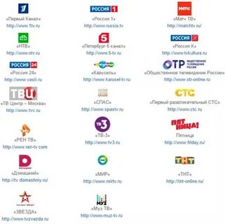 Каналы цифрового телевидения 20 каналов список