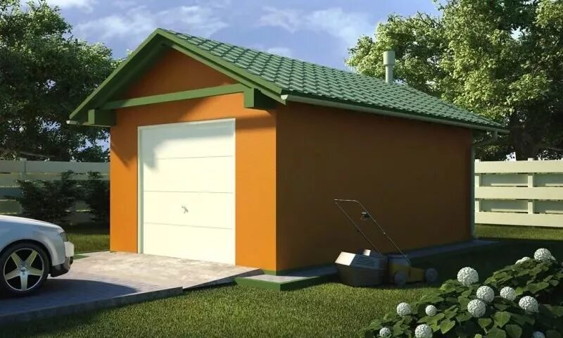 Проект двухскатной крыши для гаража