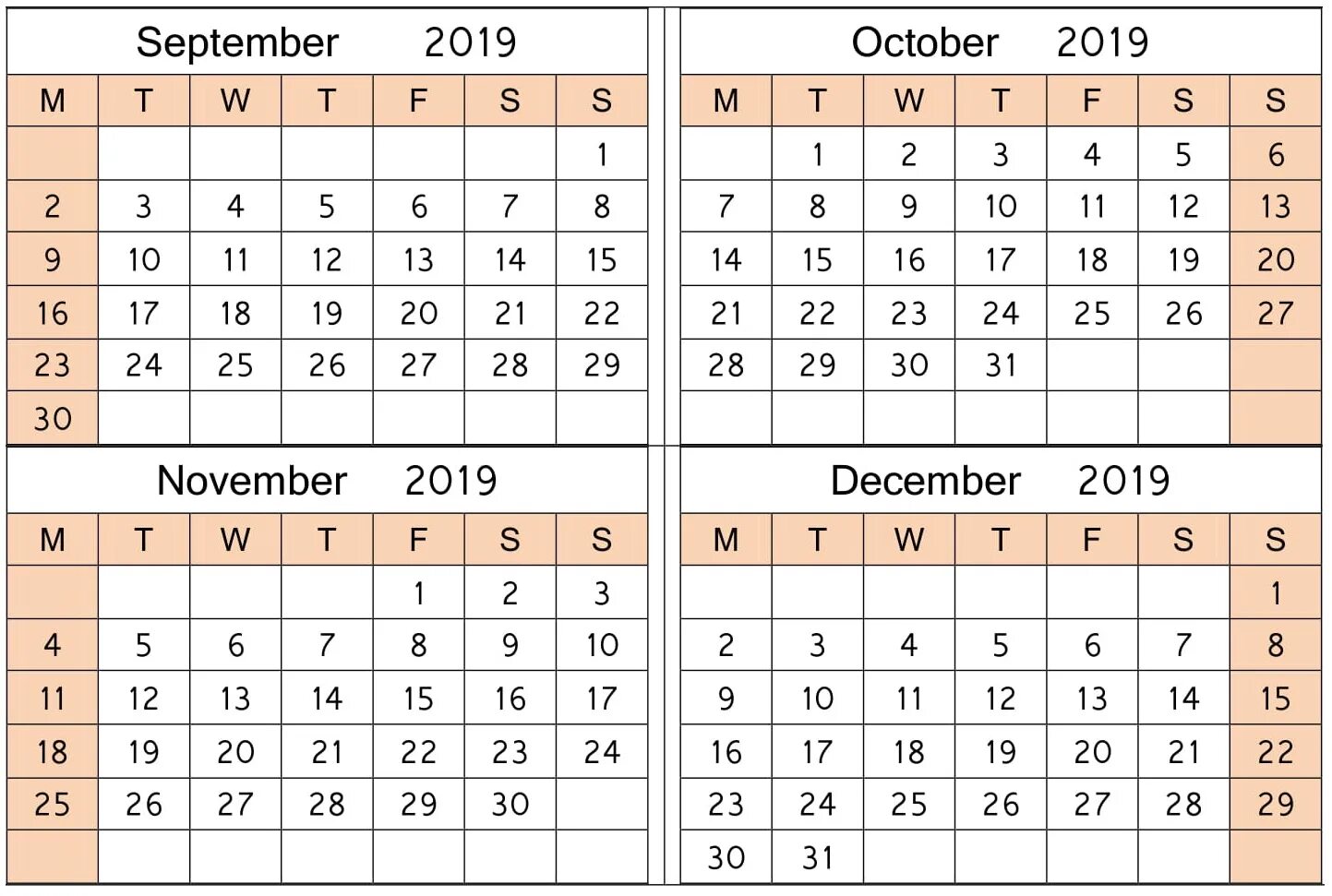 Изменения октябрь 2019. Календарь сентябрь-декабрь. Календарь октябрь ноябрь. Сентябрь октябрь ноябрь декабрь. Календарь сентябрь октябрь ноябрь.