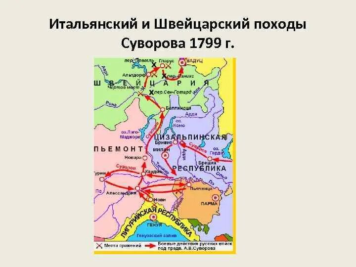 Итальянский и швейцарский походы Суворова 1799. Итальянский и швейцарский походы а.в Суворова 1799 г. Карта итальянский и швейцарский походы Суворова 1799. Швейцарский поход Суворова 1799 карта. Итальянский и швейцарский походы дата