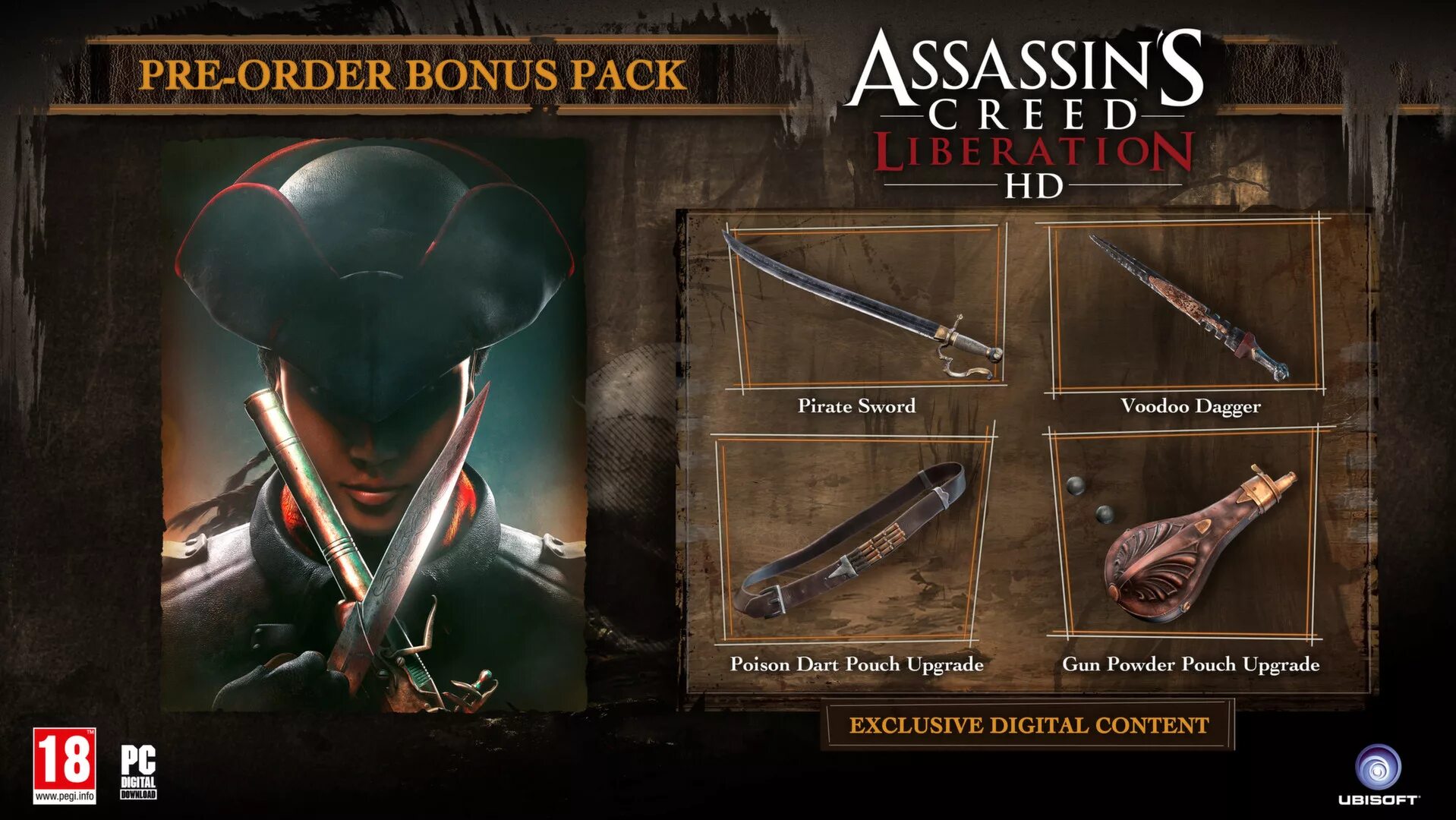 Pack order. Assassin’s Creed Liberation HD. Оружие в Assassin’s Creed III: Liberation. Ружье в Assassin’s Creed III: Liberation. Ассасин Крид либератион оружие.