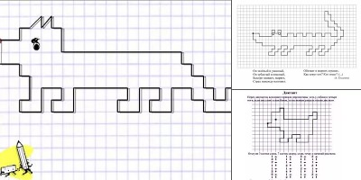 графический диктант 4 класс по клеточкам