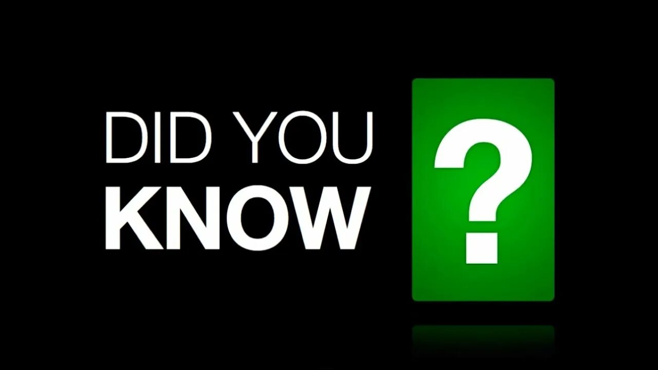 You know we do it. Did you know. you know. interesting to know. you do.