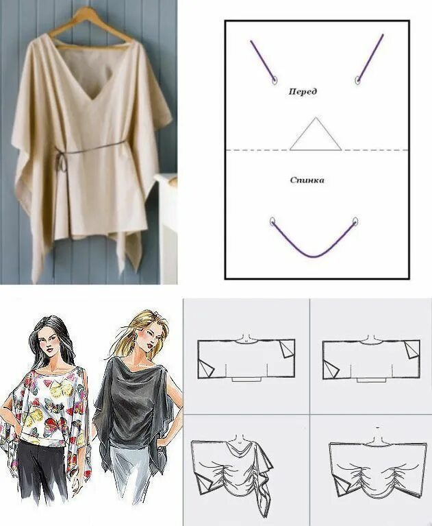 Летняя блузка без выкройки. Легкие выкройки блузок. Выкройка летней туники. Простые выкройки летних блузок. Выкройка летней туники.