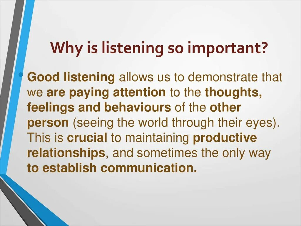 Listening is. Listening is important. Why Listening important?. Почему Listening с одной n. Предложения с listen