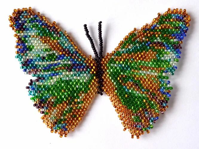 Butterfly Cithaerias Aurorina, Sova Enterprises Beads Seed bead patterns, Butter